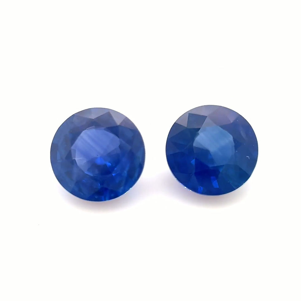 Thumbnail: Blue Sapphire 1.82 cts. 6.0 x 6.0mm, round, pair