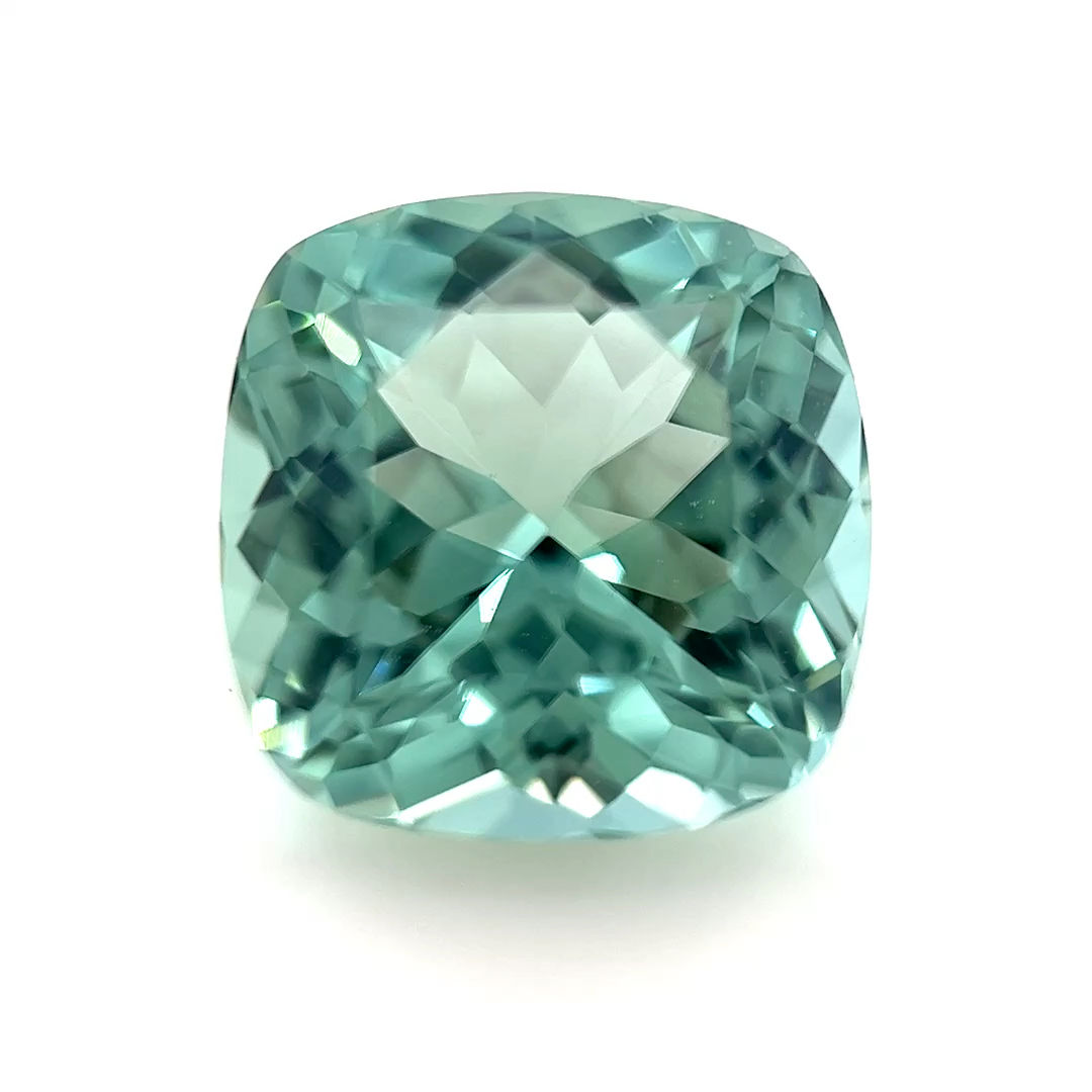 Mint Green Tourmaline 3.26 cts. 8.9 x 8.9mm, cushion
