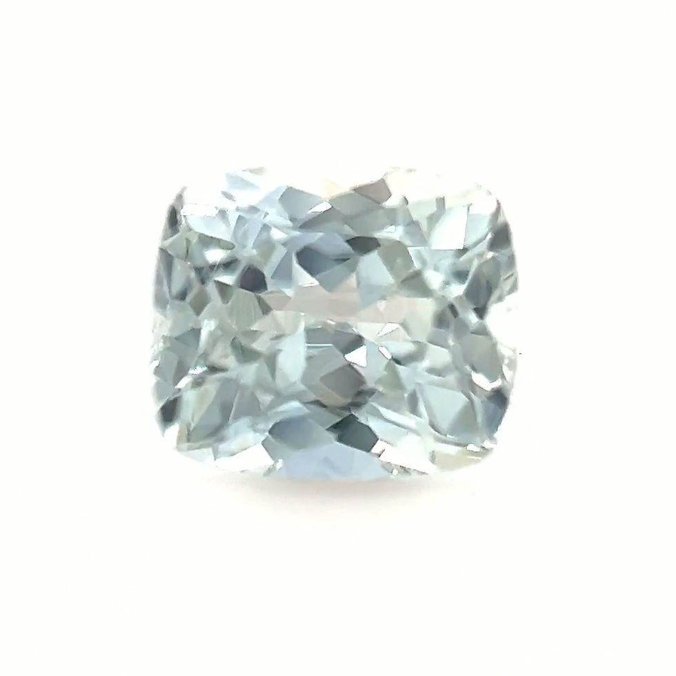 Thumbnail: Icy Teal Sapphire 1.55 cts. 7.0 x 6.0mm, cushion