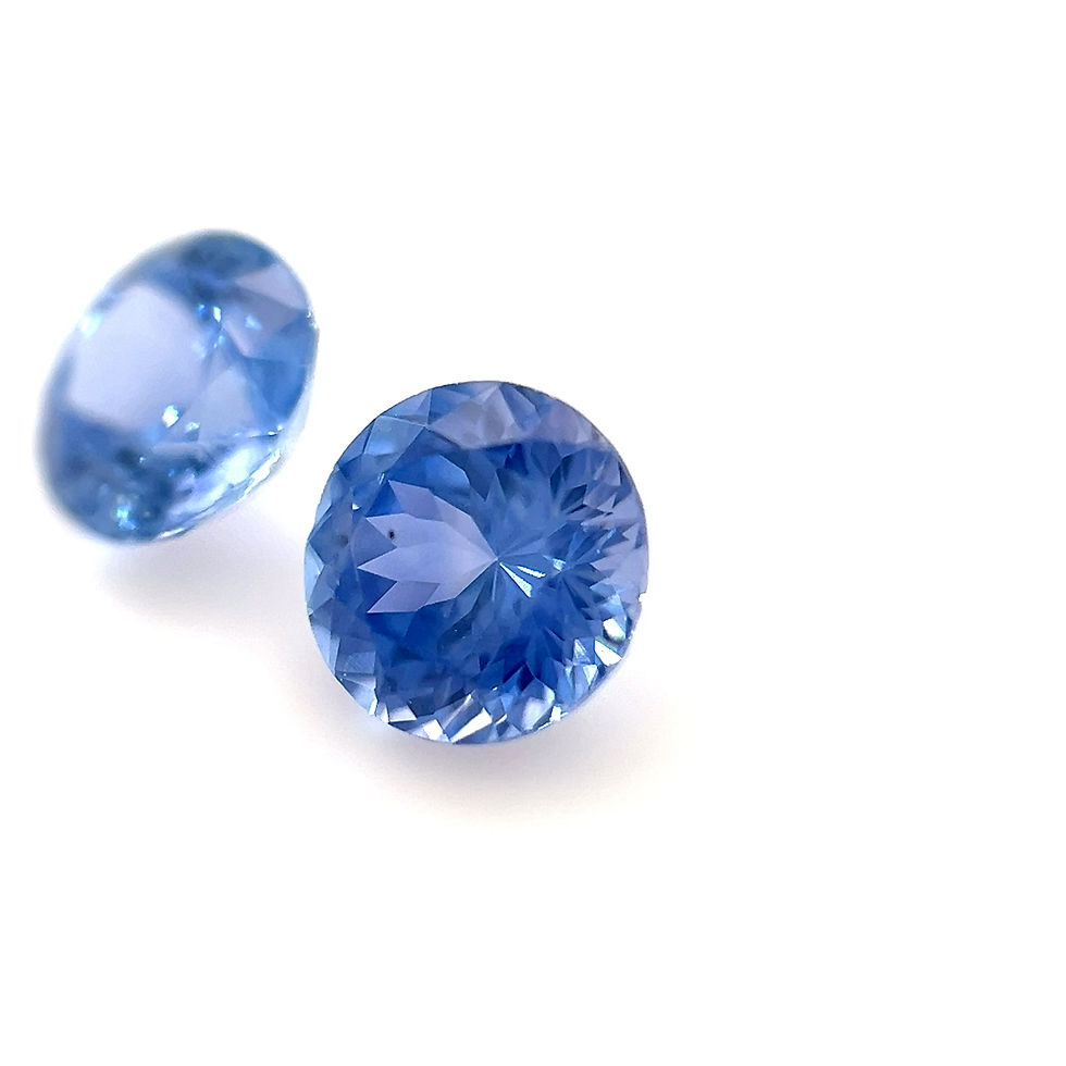 Thumbnail: Blue Sapphire 1.44 cts. 5.2 x 5.2mm, round, pair