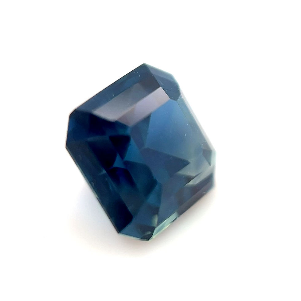 Thumbnail: Teal Sapphire 3.15 cts. 7.7 x 7.4mm, asscher