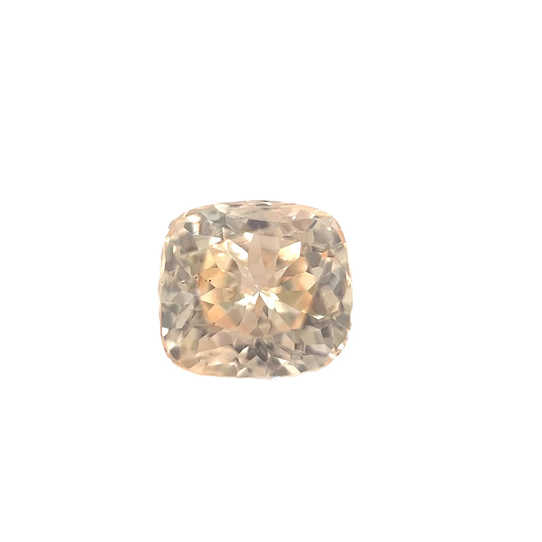 Peach/Yellow Sapphire 1.89 cts. 6.5 x 6.1mm, cushion
