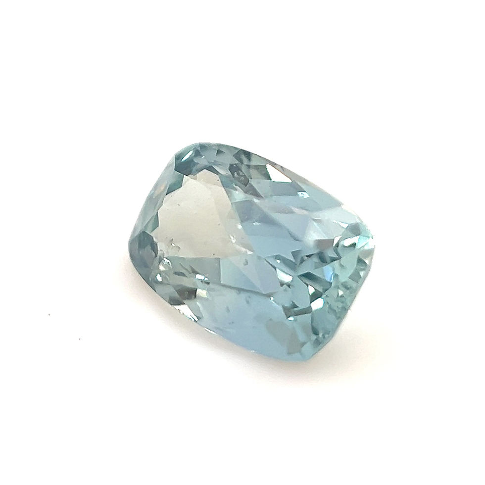 Thumbnail: Icy Teal Sapphire 1.37 cts. 7.6 x 5.1mm, cushion