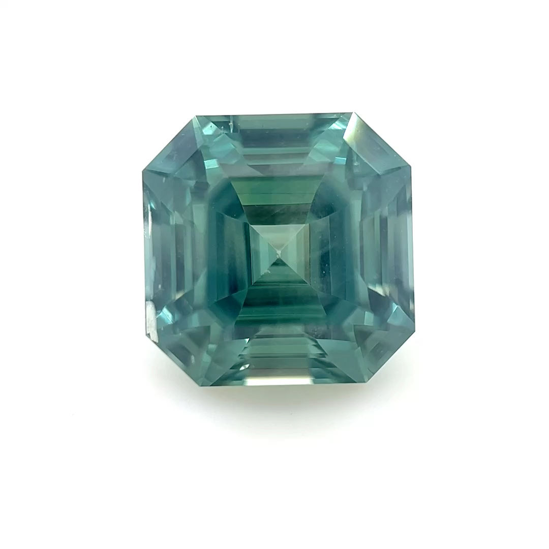 Teal Montana Sapphire 4.02 cts. 8.3 x 8.3mm, asscher
