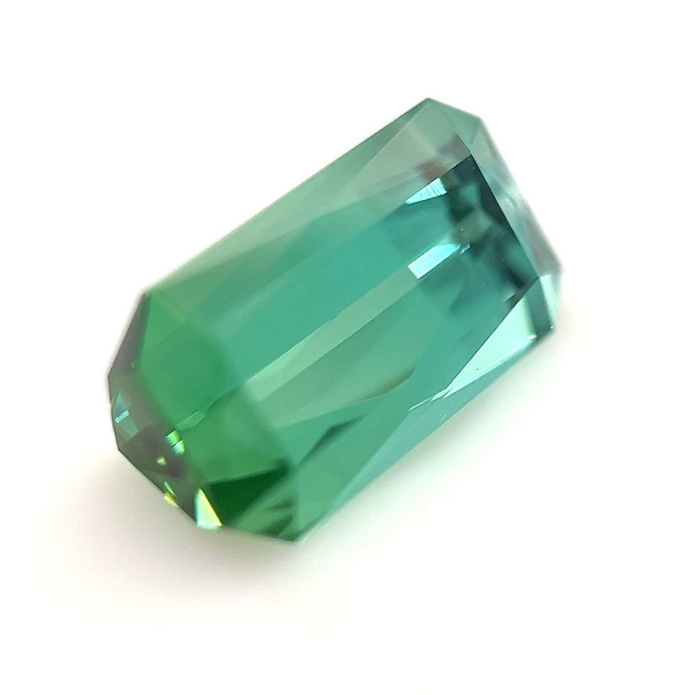 Thumbnail: Blue/Green Tourmaline 2.34 cts. 10.7 x 6.0mm, emerald