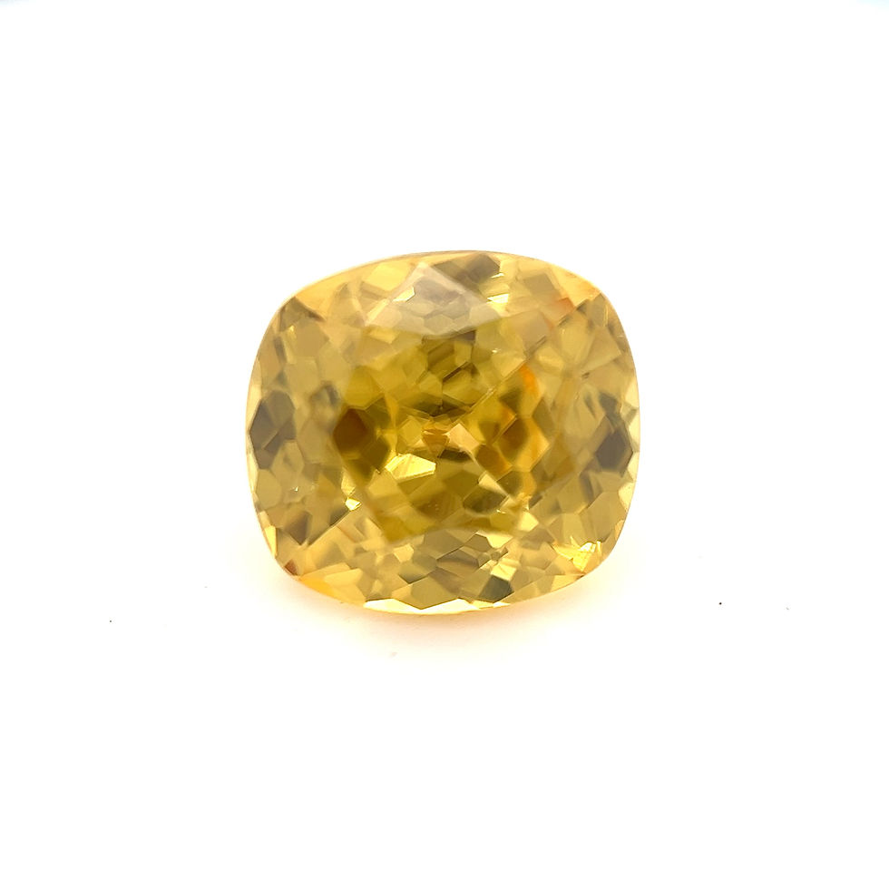 Thumbnail: Yellow Zircon 4.35 cts. 9.4 x 8.3mm, cushion