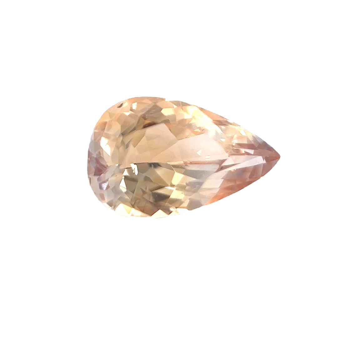 Peach Sapphire 1.32 cts. 9.1 x 5.7mm, pear