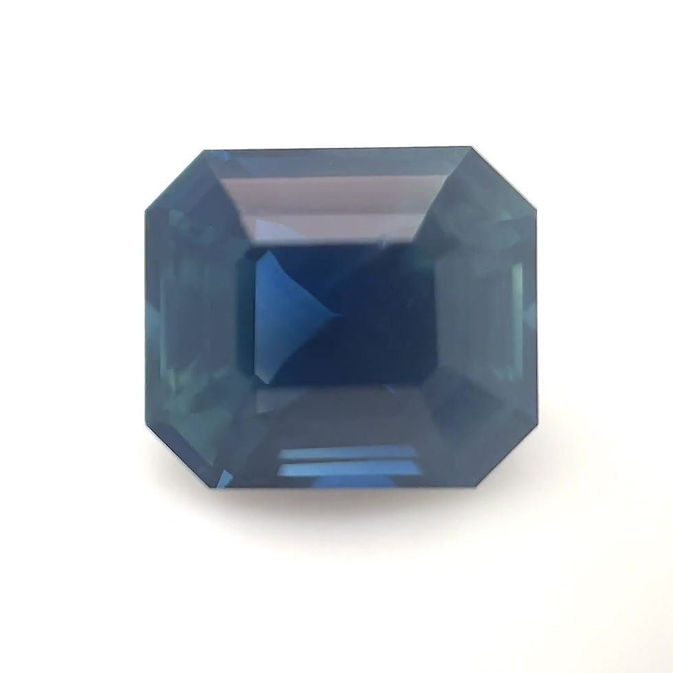 Thumbnail: Deep Blue Teal Sapphire 2.35 cts. 7.6 x 6.6mm, emerald