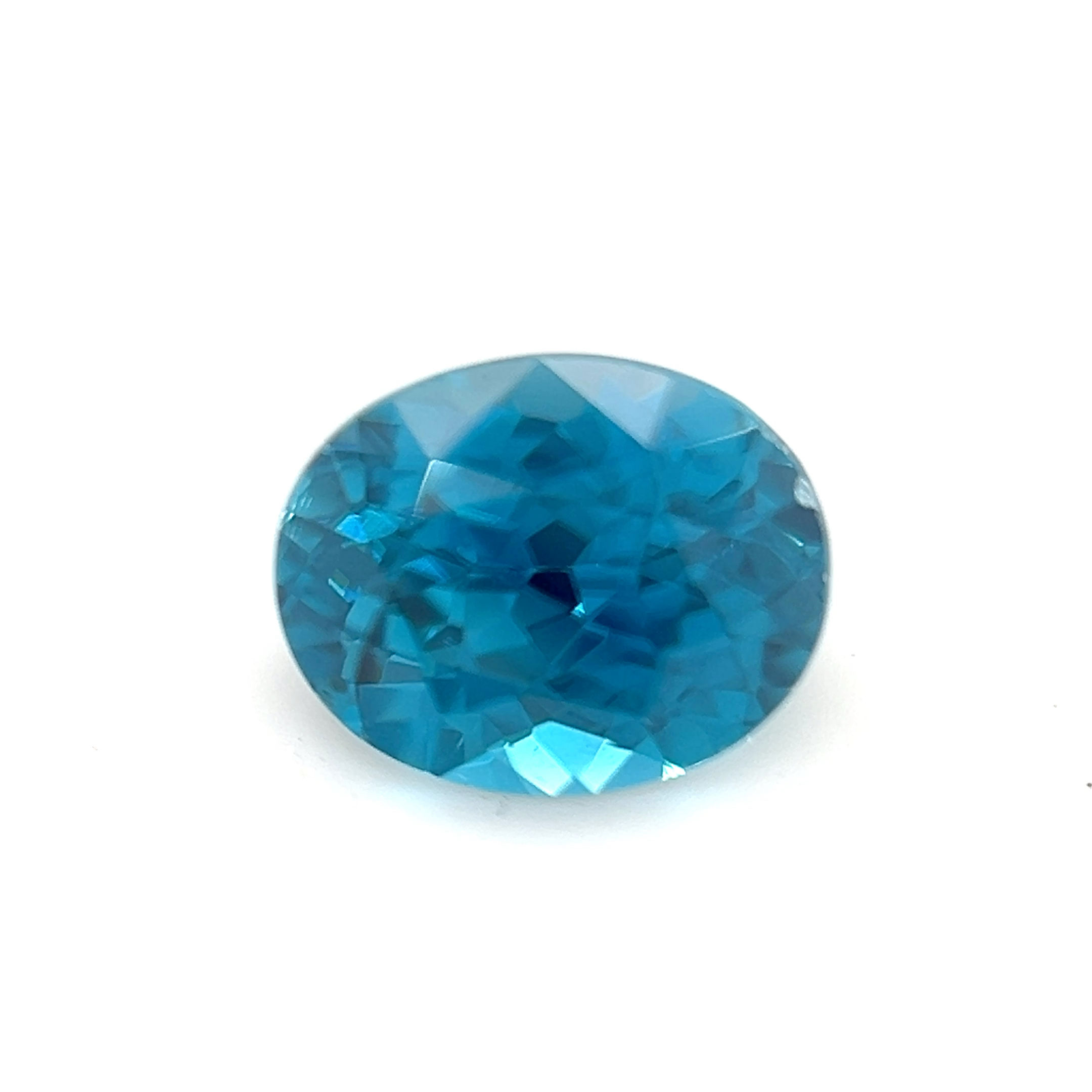 Blue Zircon 1.43 cts. 7.0 x 5.5mm, oval