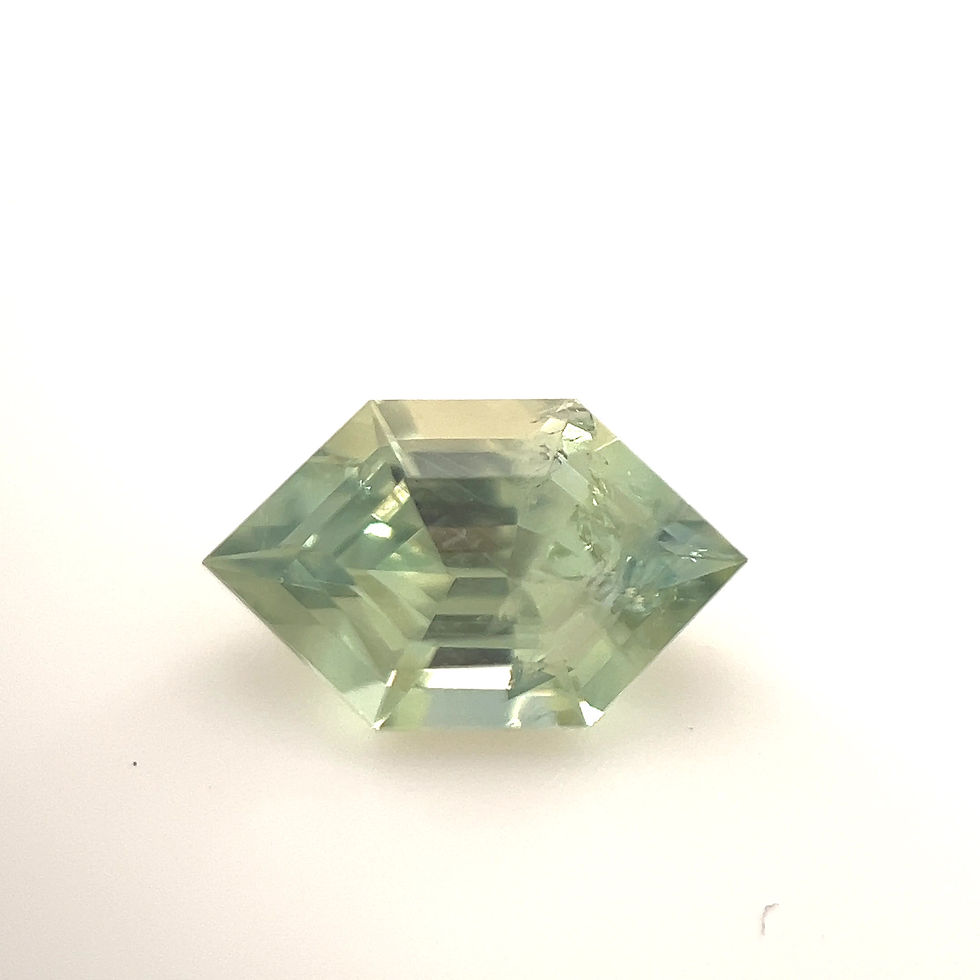 Thumbnail: Montana Green Sapphire 1.62 cts. 9.5 x 5.6mm, rupee
