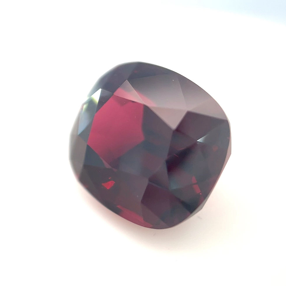 Thumbnail: Rhodolite 13.35 cts. 14.2 x 12.1mm, cushion