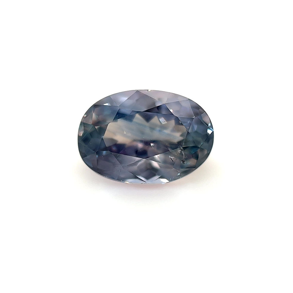 Thumbnail: Bi-Color Purple/Teal/Peach Sapphire 1.33 cts. 7.4 x 5.2mm, oval