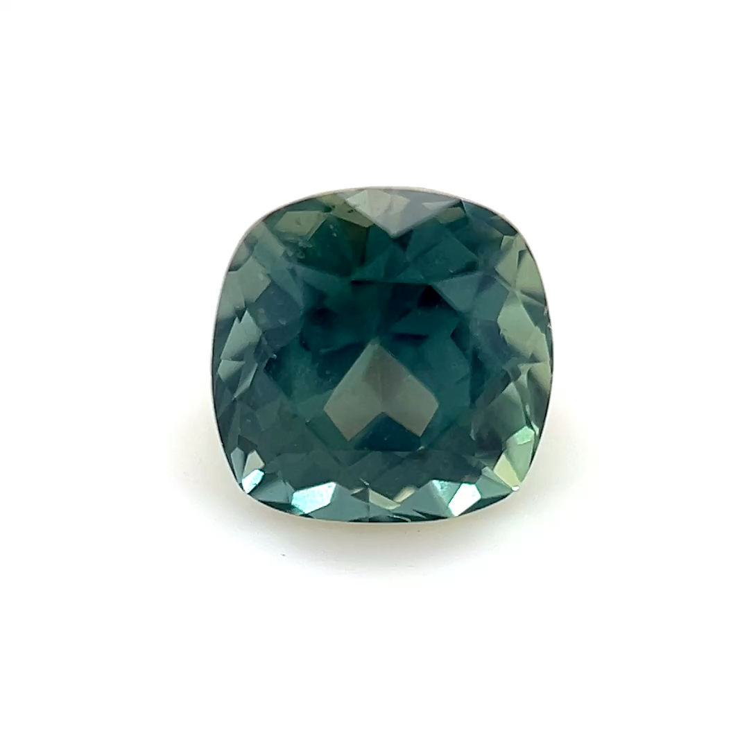 Green/Teal Sapphire 0.95 cts. 5.0 x 5.0mm, cushion