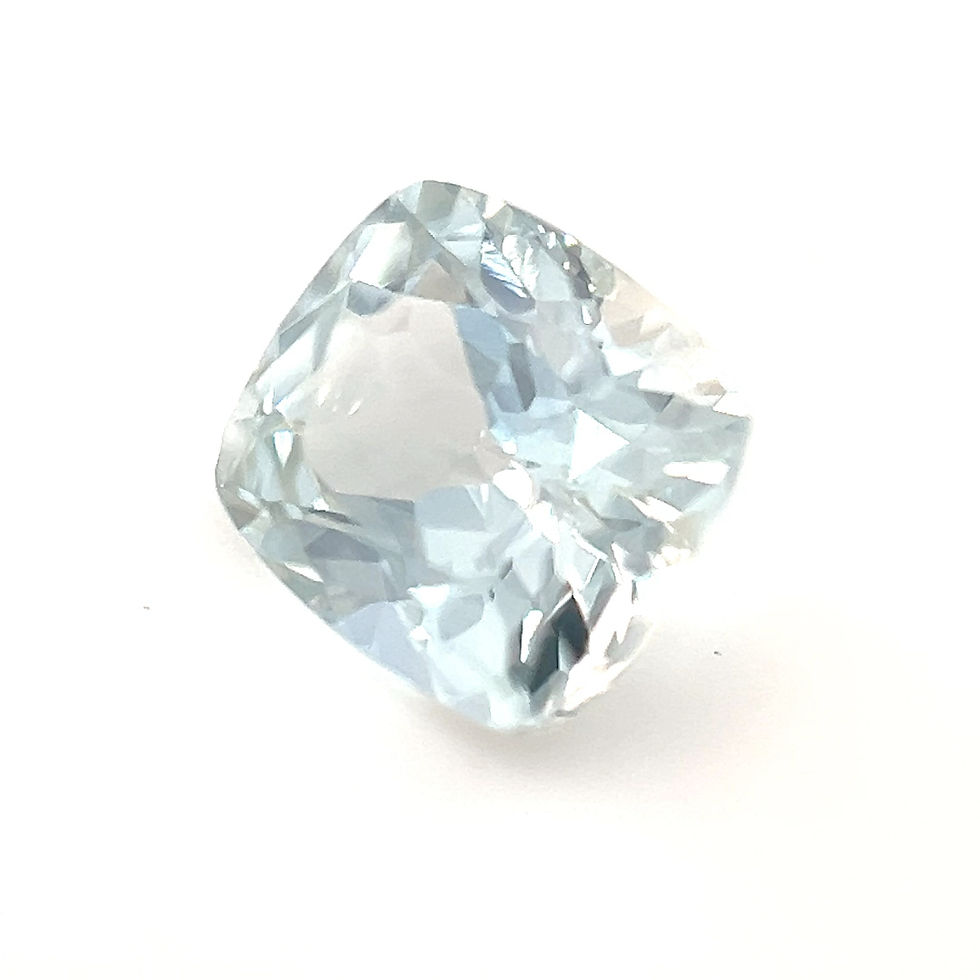 Thumbnail: Icy Teal Sapphire 1.55 cts. 7.0 x 6.0mm, cushion