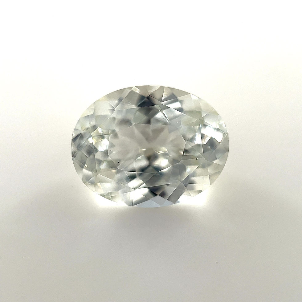 Thumbnail: Icy Peach Sapphire 2.96 cts. 9.9 x 7.6mm, oval