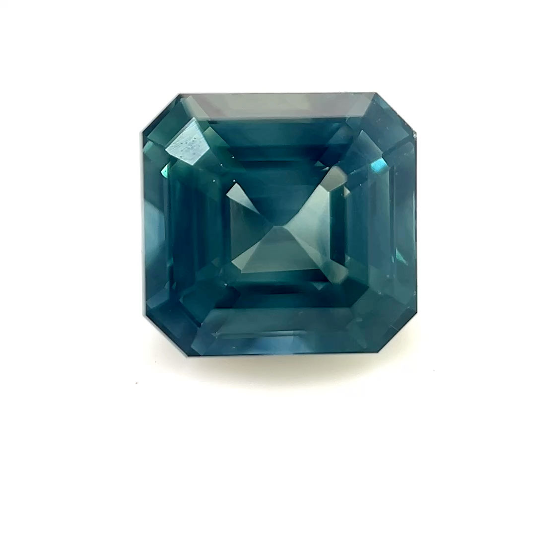 Teal Sapphire 2.59 cts. 7.0 x 6.7mm, emerald