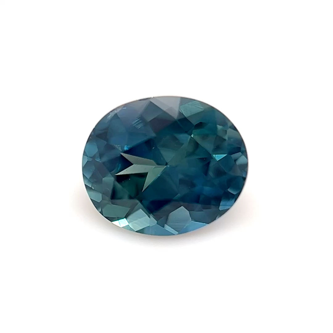 Teal Sapphire 0.89 cts. 6.1 x 5.1mm, oval