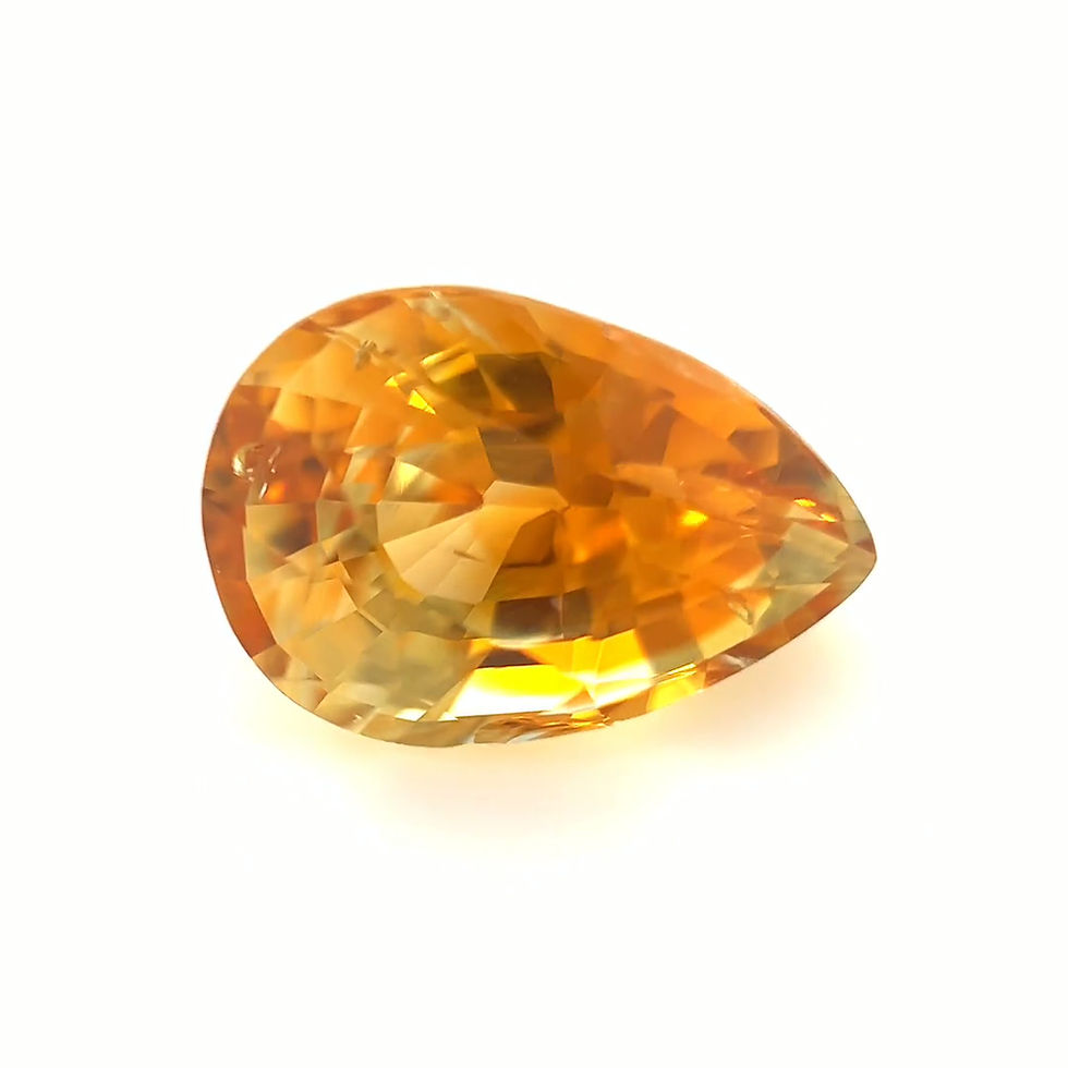 Thumbnail: Orange/Yellow Sapphire 3.55 cts. 10.6 x 7.3mm, pear
