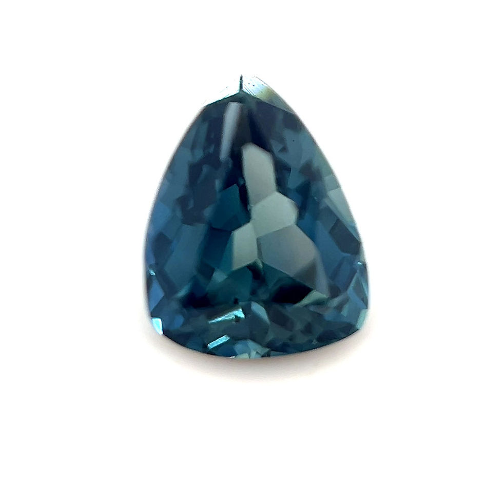 Thumbnail: Teal Sapphire 1.08 cts. 7.1 x 5.6mm, fancy, trillion