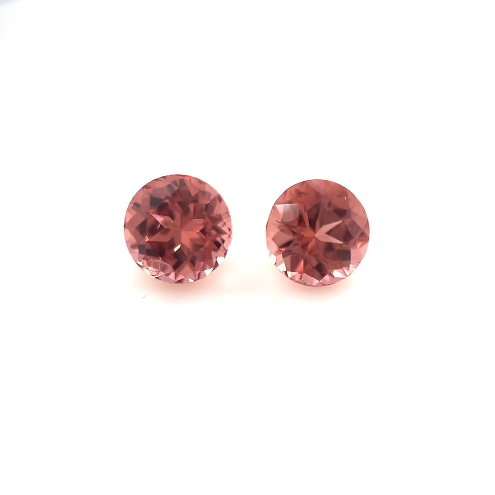 Thumbnail: Malaya Garnet 1.34 cts. 5.1 x 5.1mm, round, pair