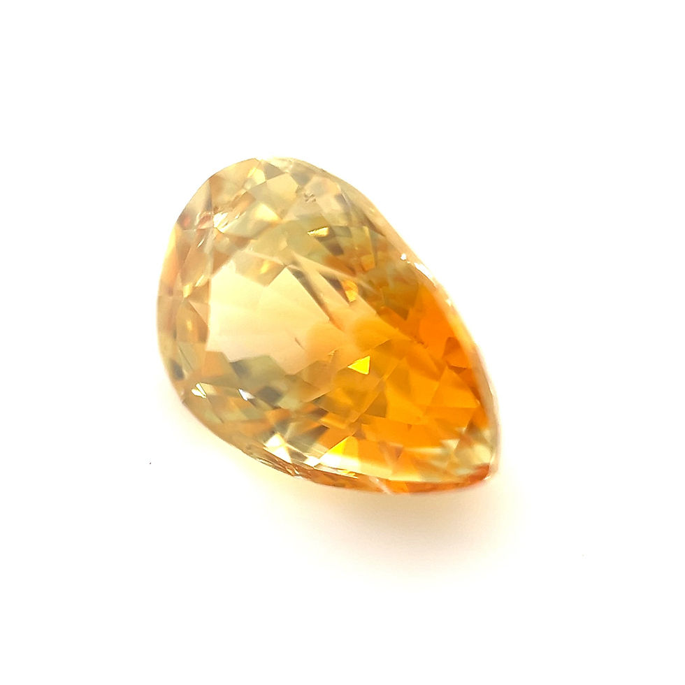 Thumbnail: Orange/Yellow Sapphire 3.55 cts. 10.6 x 7.3mm, pear