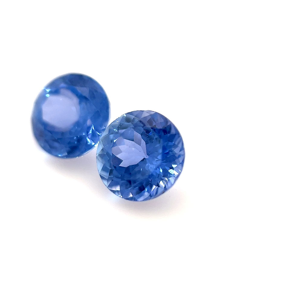 Thumbnail: Blue Sapphire 1.53 cts. 5.3 x 5.3mm, round, pair