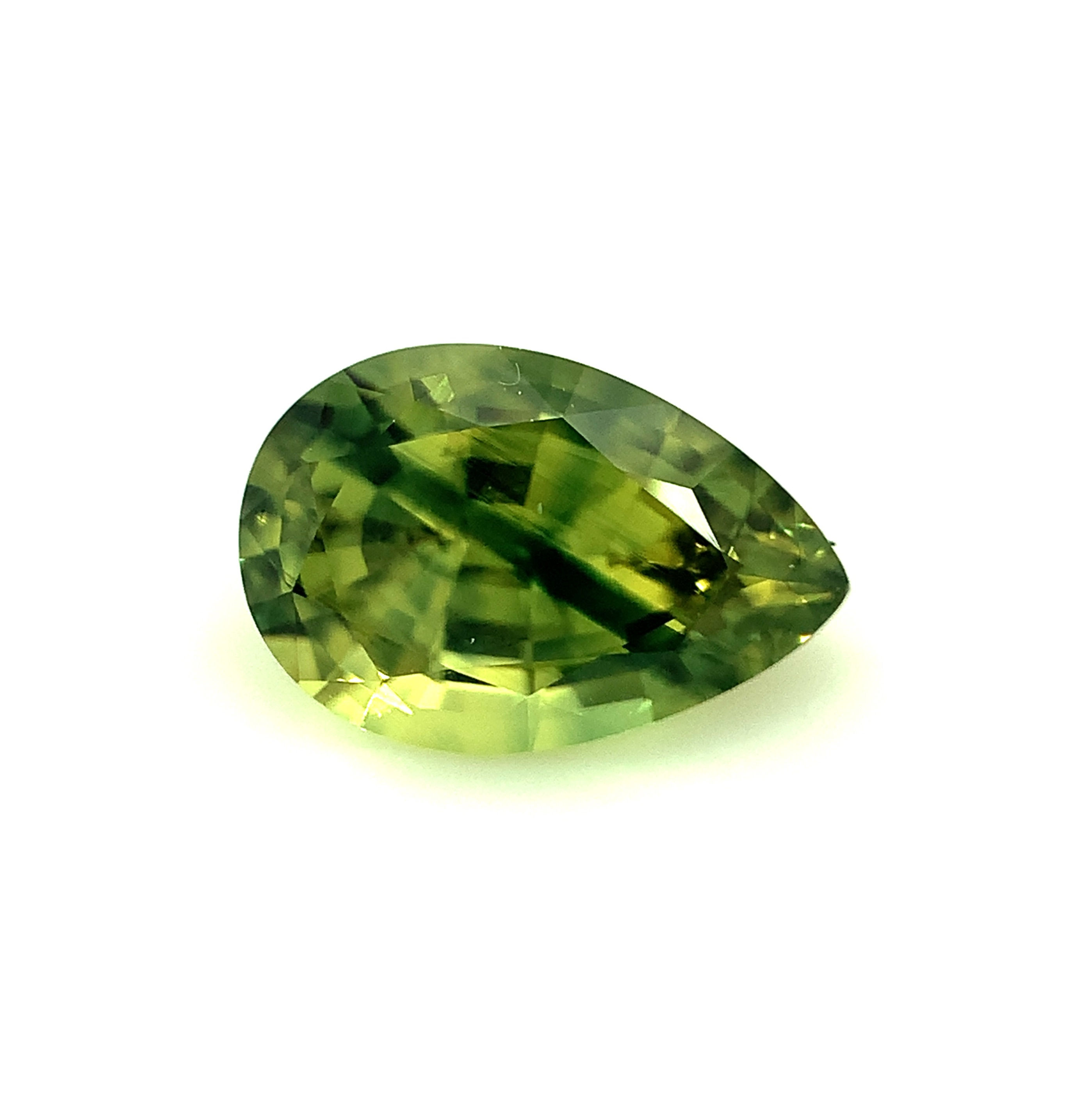 Green Sapphire 1.37 cts. 8.1 x 5.4mm