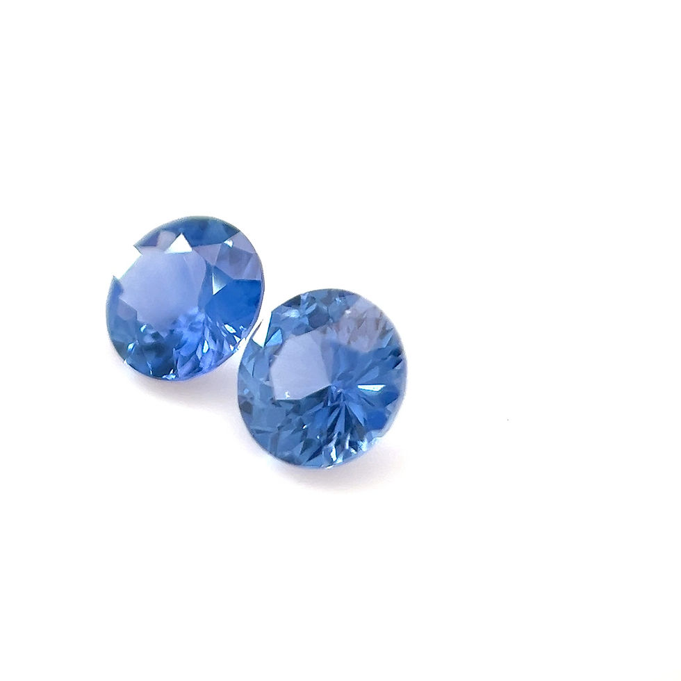 Thumbnail: Blue Sapphire Pair 1.12 cts. 5.1 x 5.1mm, round, pair