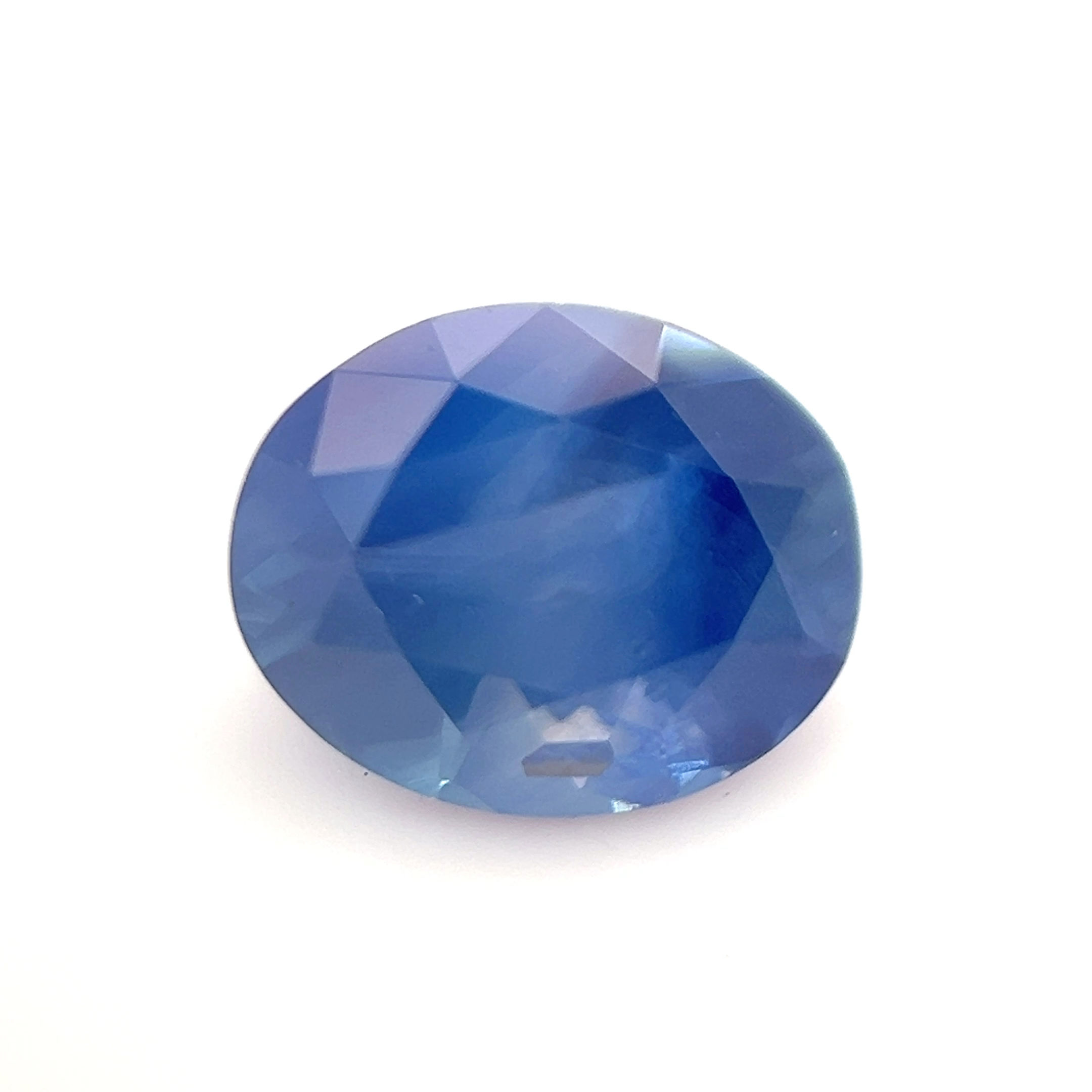 Opalescent Blue Sapphire 1.34 cts. 7.0 x 5.7mm, oval