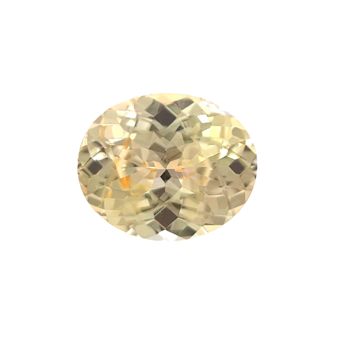 Yellow/Peach Sapphire 1.23 cts. 7.1 x 5.9mm, oval