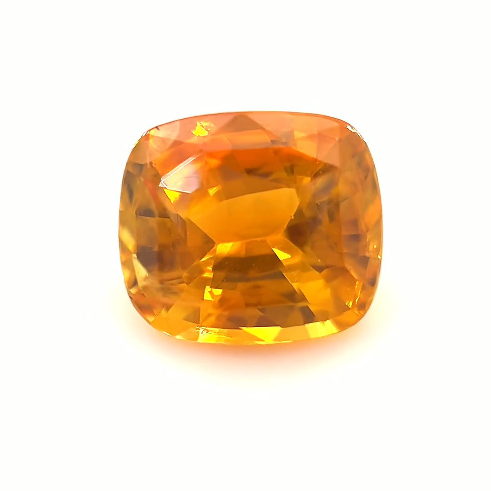 Thumbnail: Orange Sapphire 2.45 cts. 8.1 x 7.1mm, cushion