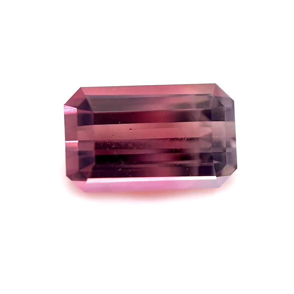 Thumbnail: Bi-Color Tourmaline 2.37 cts. 10.2 x 6.2mm, emerald