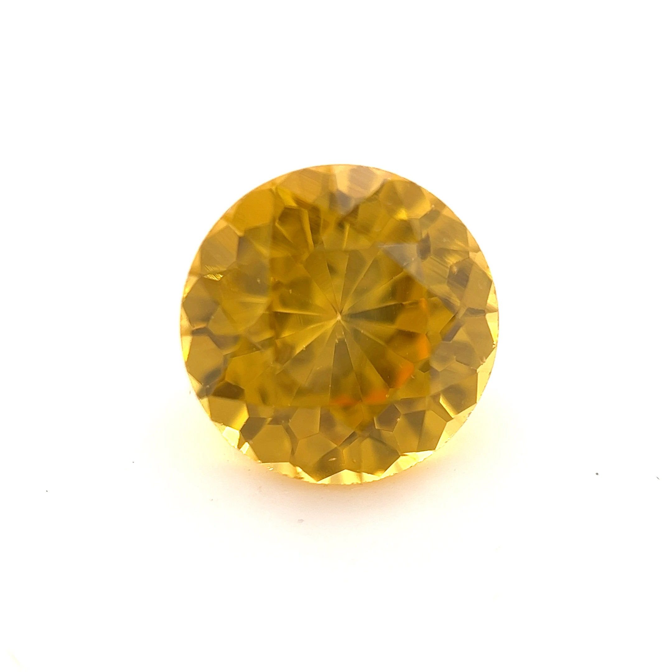 Yellow Zircon 3.38 cts. 8.4 x 8.4mm, round