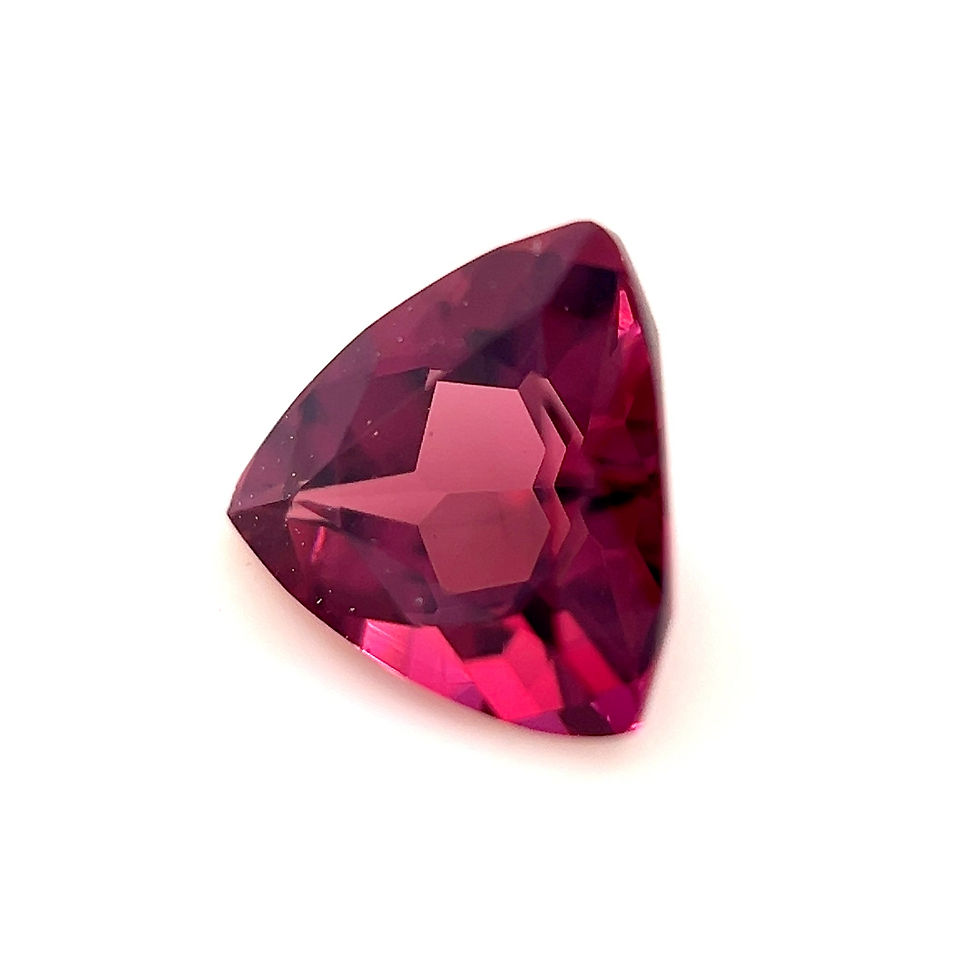 Thumbnail: Rubellite Tourmaline 0.83 cts. 6.9 x 6.9mm, trillion