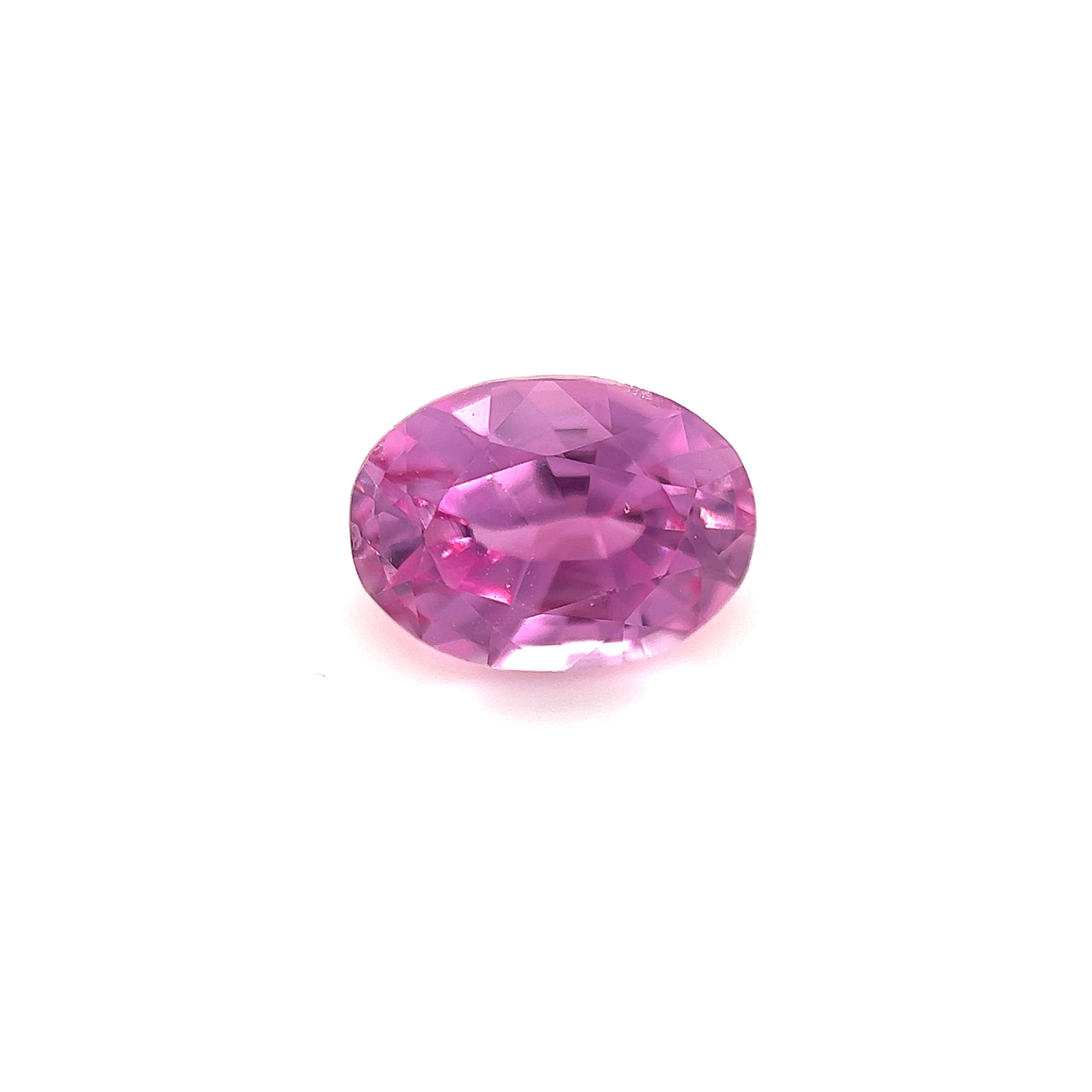 Pink Sapphire 1.12 cts. 7.0 x 5.1mm, oval