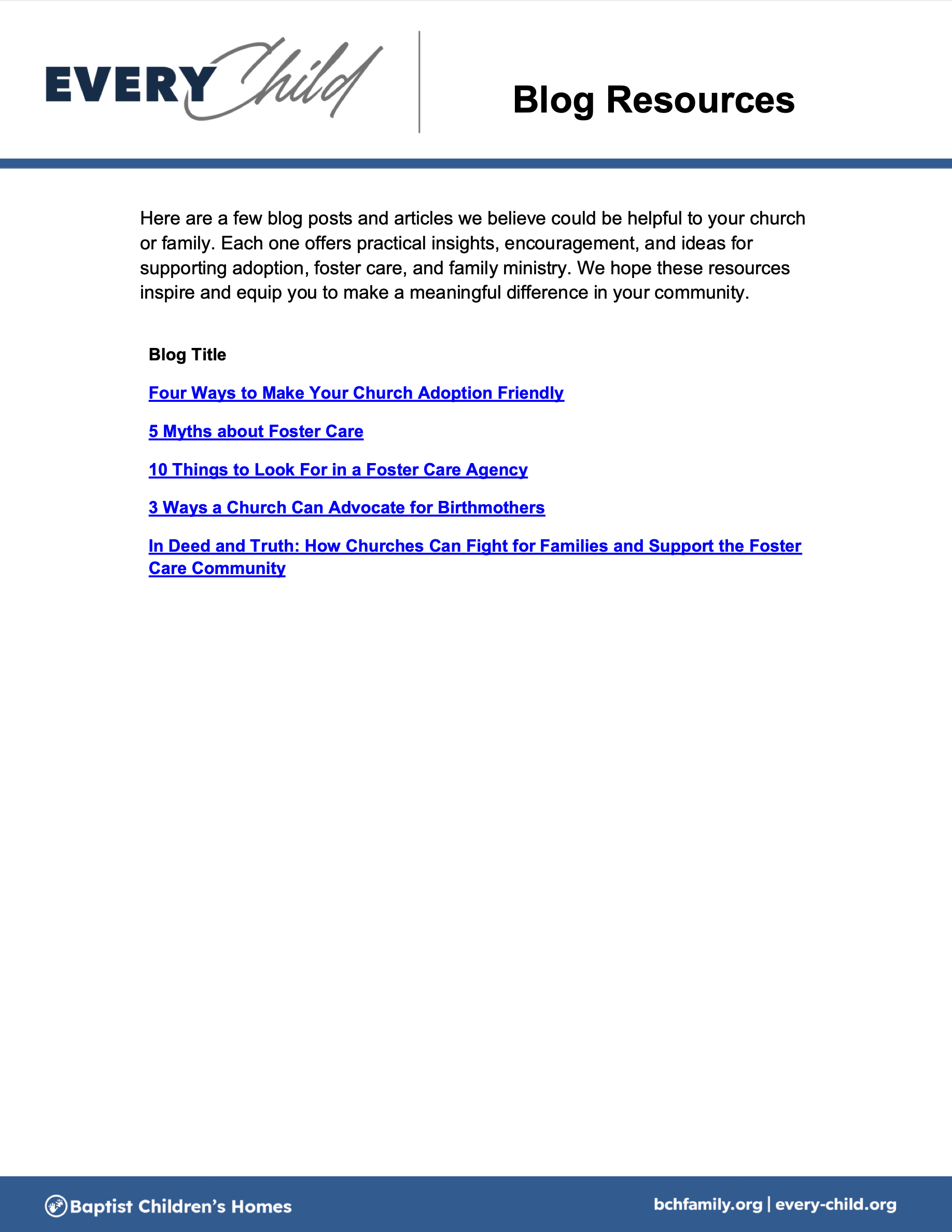 Recommended Blog List