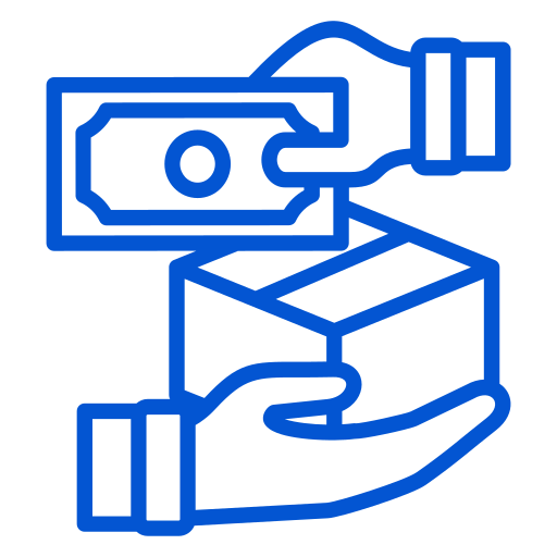 Blue stylized letter S logo