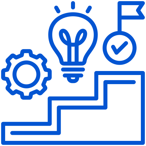 Abstract blue maze with geometric shapes