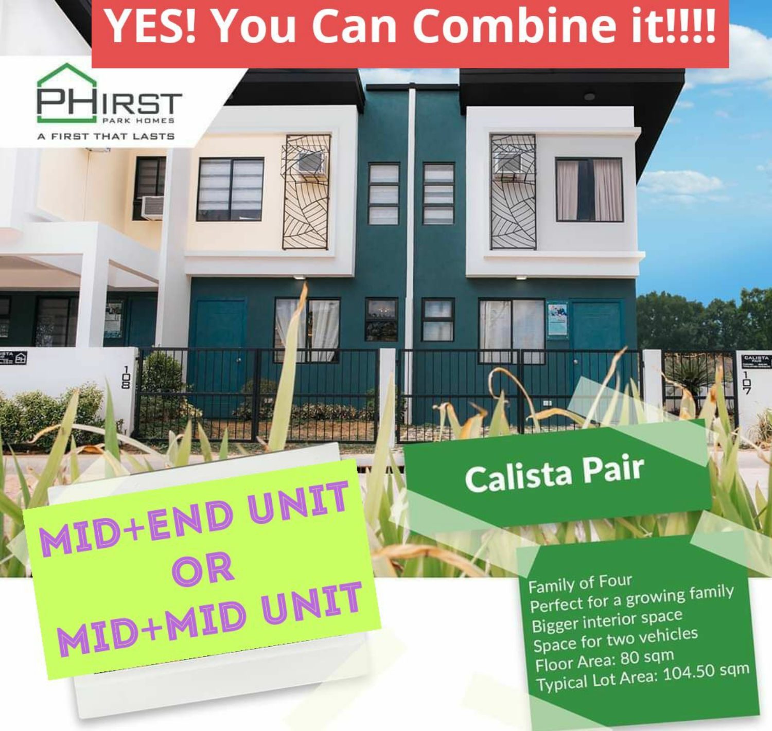 🏠🏠CALISTA PAIRED UNITs