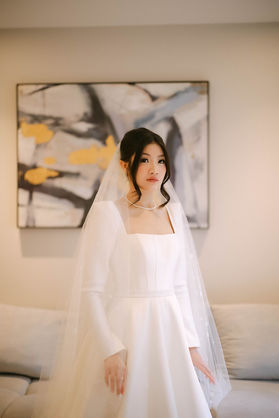 wedding makeup London Hong Kong bride Asian bride indoor bridal portrait soft natural wedding look