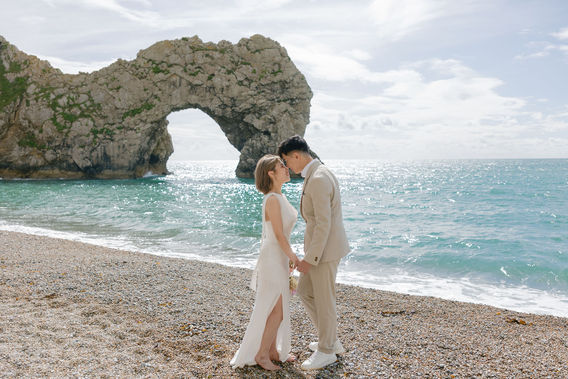 pre wedding photoshoot beach Hong Kong couple seaside romantic close portrait
