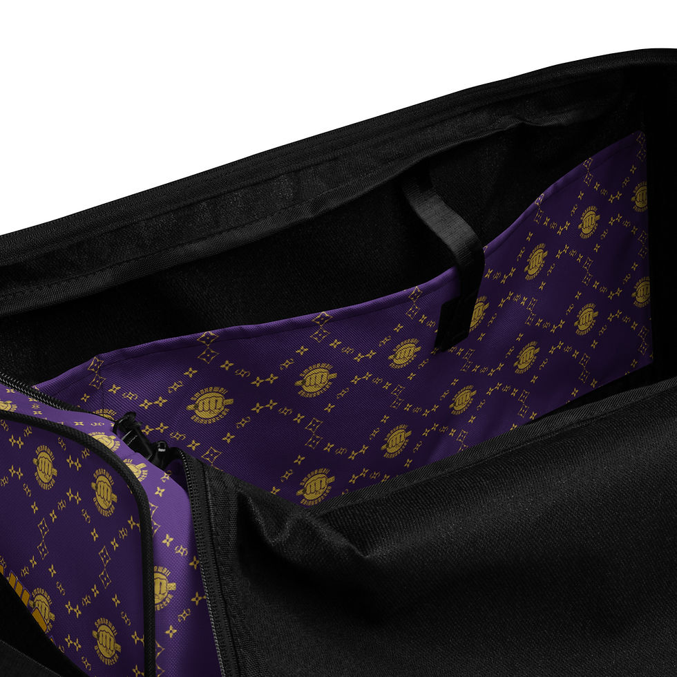 Thumbnail: SWDB Purple & Gold Duffle Bag