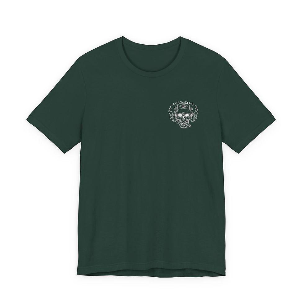 Thumbnail: SWDB Embroidered Smoking Skull Pocket T-Shirt