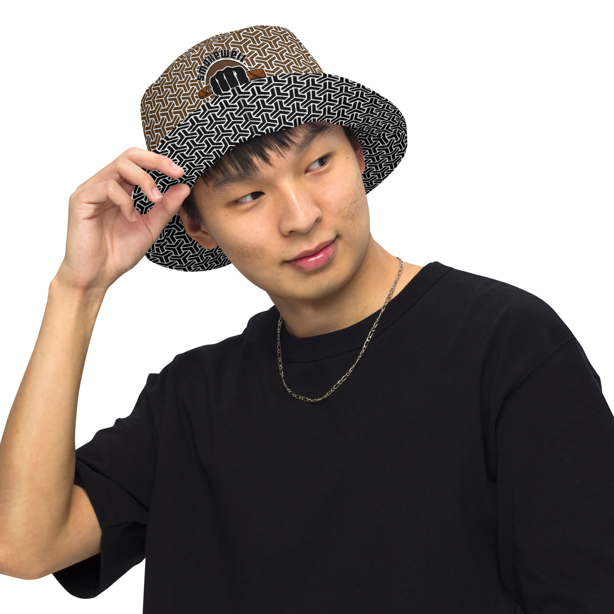 SWDB Black & Brown Reversible Bucket Hat