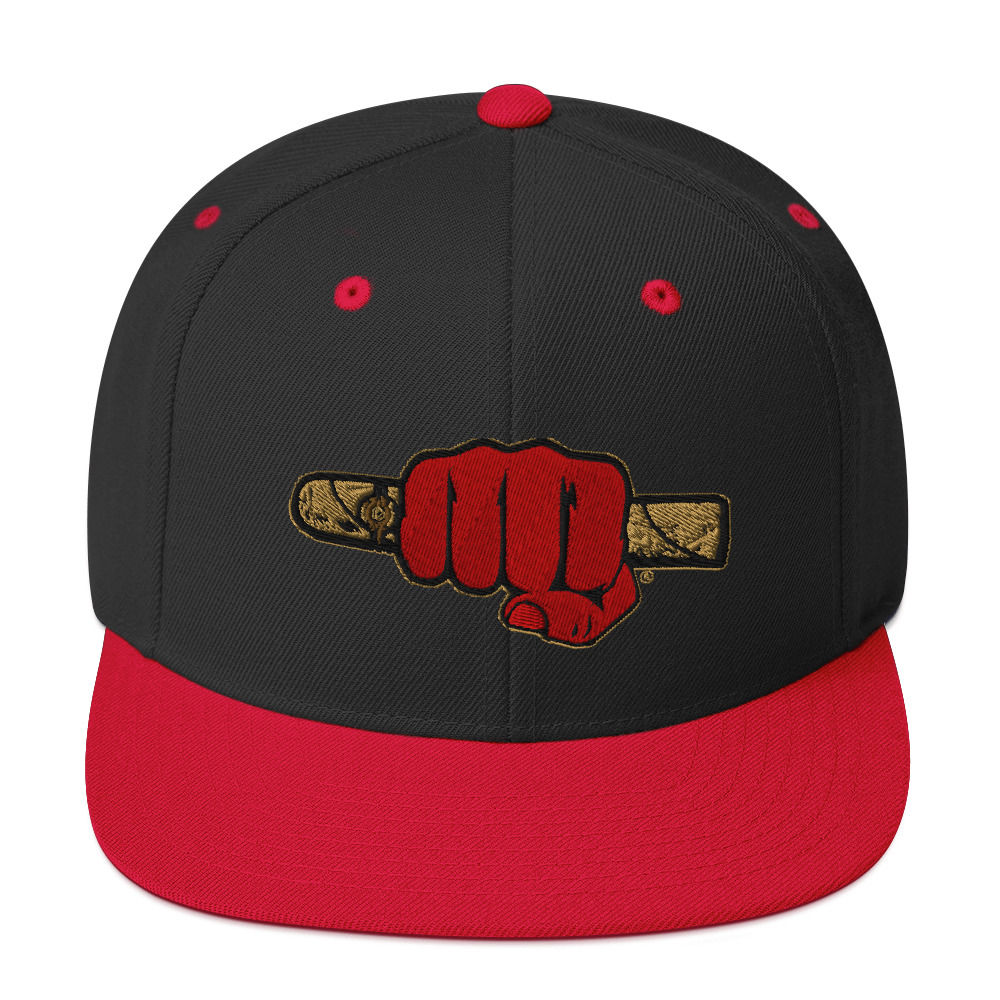 SWDB Red Cigar Fist Snapback Hat