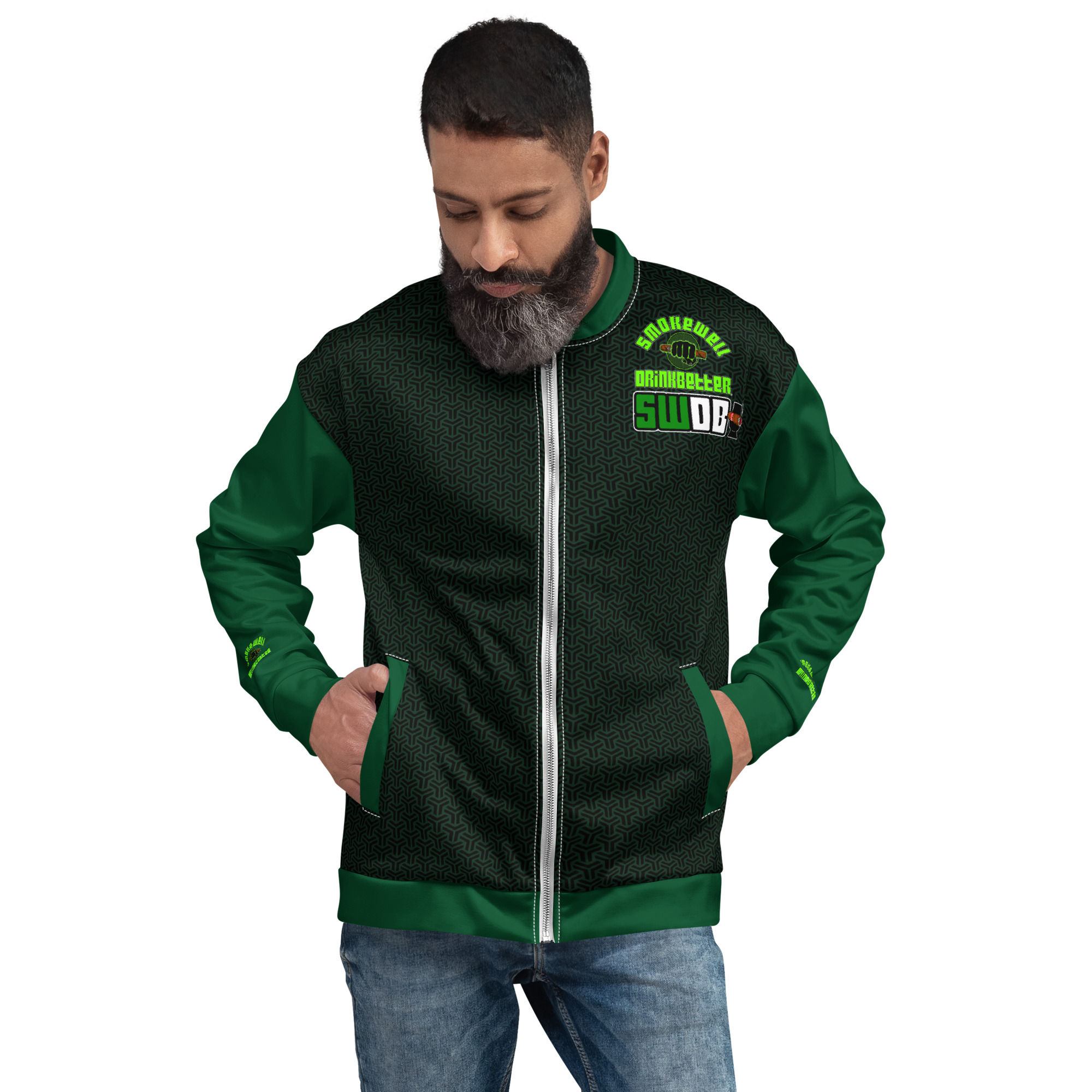 SWDB Green Neon Unisex Bomber Jacket
