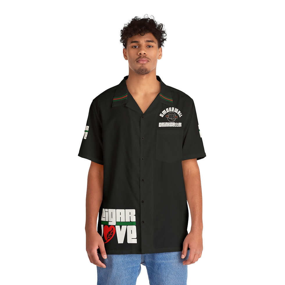 Thumbnail: SWDB Cigar Love Black Hawaiian Shirt