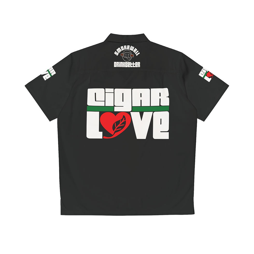 Thumbnail: SWDB Cigar Love Black Hawaiian Shirt