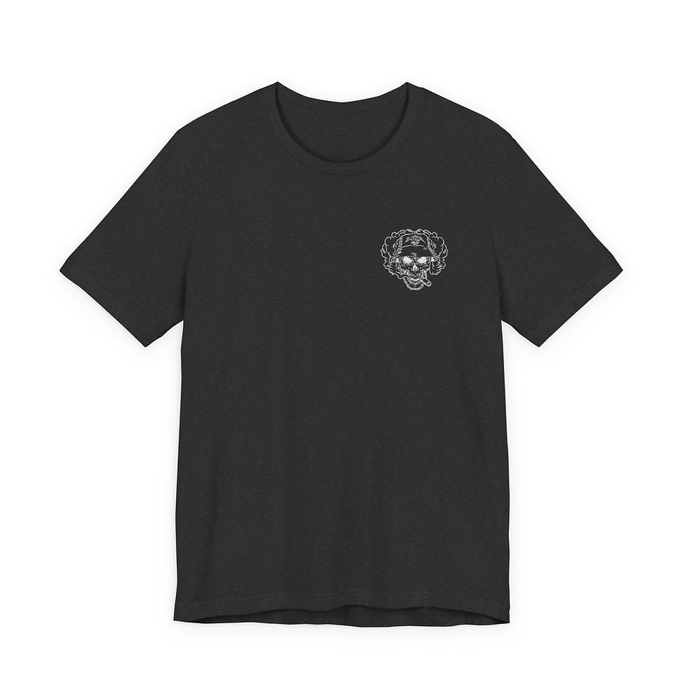 Thumbnail: SWDB Embroidered Smoking Skull Pocket T-Shirt