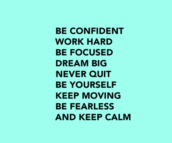 Be Confident
